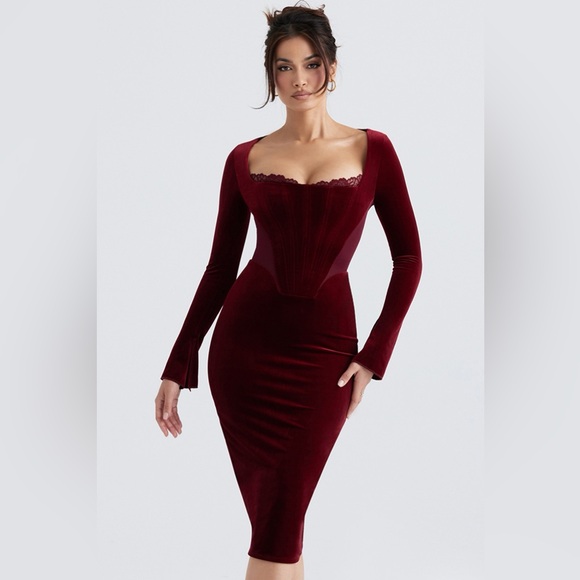 House of CB Dresses & Skirts - House of CB Velvet Corset Dress